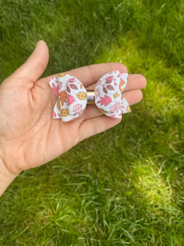 leaf bow, fall bow, fall hair bows for toddler, fall hair clip, fall bows for girls, fall headband baby