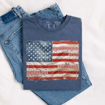 Faux Patchwork USA Flaggen Shirt 1776 2026 Shirt - Amerika 250 Shirt - 250. Jubiläum USA 250 Shirt - We The People - 250 Jahre Shirt T-Shirt