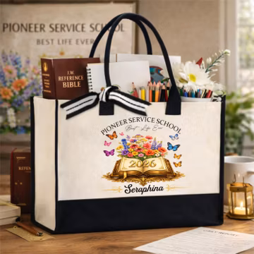 Customized Pioneer Service School Tote Bag, Life Ever, 2026 JW Gift