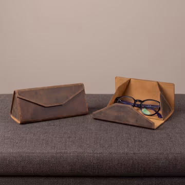 Personalized Leather Glasses Case