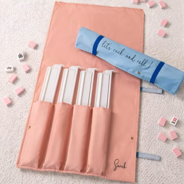 Personalized Mahjong Rack Storage Carry Bag Custom Name Mahjong Game Accessory Bag Gift for Mahjong Lovers Let's Rack and Roll