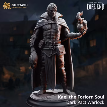 Kael the Forlorn Soul | Dark Pact Warlock Miniature | Warlock Mini | DnD Miniatures | DM Stash