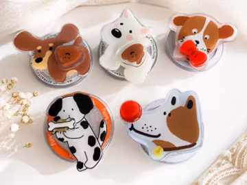 MagSafe Phone Grip, Magnetic Grip Stand for iPhone, Cute Dog Phone Holder, Kawaii MagSafe Fidget Grip