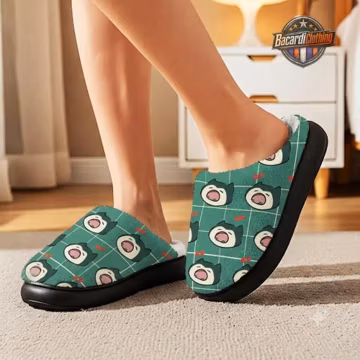 Snorlax Stacked Slippers - Lazy Stack Design Anime House Shoes - Cozy Indoor Slippers Fun Gift for Gamers