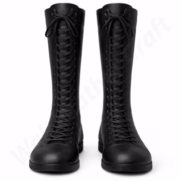 Black Wrestling Boots High Top Lace Up Combat Ring Shoes for Men Women Unisex