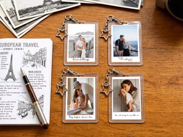 Personalized Photo Keychain with Custom Message, Couple Gift for Boyfriend Girlfriend, Valentine’s Day Love Keyring