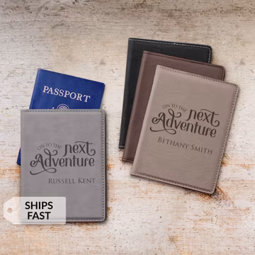 Personalized Adventure Passport Cover by Lifetime Creations: Graduation Gifts Passport Holder, New Job Gift Passport Case SHIPS FAST