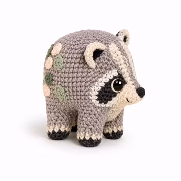 Jimothy Raccoon Amigurumi Crochet Pattern PDF | Cuddly Woodland Animal Plush | Advanced Beginner | 5-6 Inch Digital Download