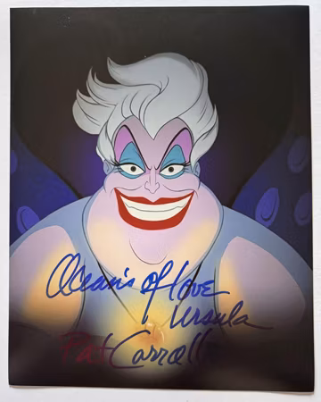 Pat Carroll Signed Autographed "The Little Mermaid" Glossy 8x10 Photo, COA Included