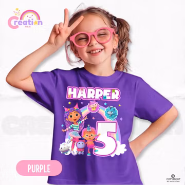 Inspired Birthday Girl T-Shirt Theme Party Shirt, Personalized shirt kids, Gift Birthday Shirt, family tees Custom HL71