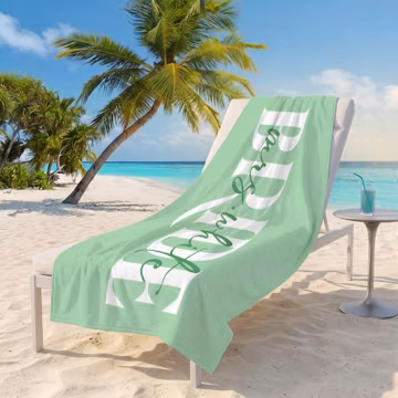 Personalized Bride Beach Towel, Custom Bridesmaid Towel, Bridal Shower Gift, Bachelorette Party Favors, Honeymoon Bride Groom Towel