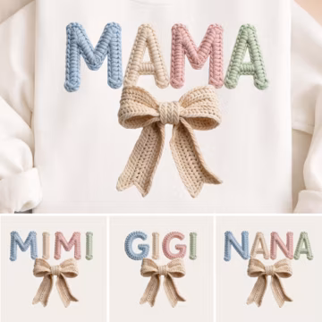 Crochet Mama PNG Bundle, Knit Mama Mimi Gigi Nana Png, Bow Mama Png, Crochet Grandma Png, Sublimation