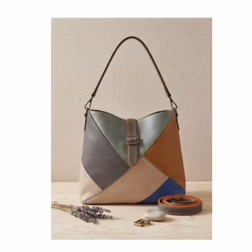 Patchwork Genuine Leather Bag, Multicolored Hobo Purse,Boho Leather Crossbody, Unique Shoulder Bags,Everyday Tote,Statement Handbag, GiftHer