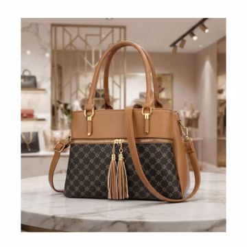 Leather Satchel Handbag, Multi-Compartment Crossbody Purse, Everyday Shoulder Bag, Top Handle Work Tote, Chic Laptop Bag, Gift for Women