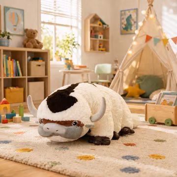 Flying Bison Plush Toy Soft Stuffed Animal Fantasy Creature Gift Collectible