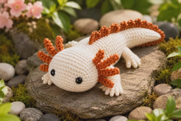 No-Sew Axolotl Crochet Pattern | Easy and Beginner Friendly