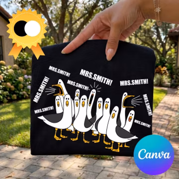 Custom Seagulls Teacher PNG SVG: Funny Teacher PNG Teacher Appreciation Gift Funny Personalized Teacher Nemo Birds Baseball Coach Seagulls
