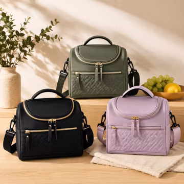 Large Insulated Lunch Bag Cooler with Shoulder Strap | Reusable Lunch Box for Work School Picnic | Leakproof Thermal Food Storage Tote