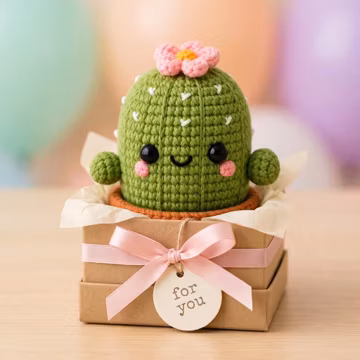 Amigurumi Crochet Cactus Buddy PDF Pattern | Cute Plant Doll Amigurumi | Beginner Crochet Toy | Pocket Plant Buddy | Kawaii Desk Decor Gift