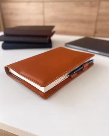 Leather Notebook Cover A5, Personalized Leather Journal For Notepad, Handmade Case