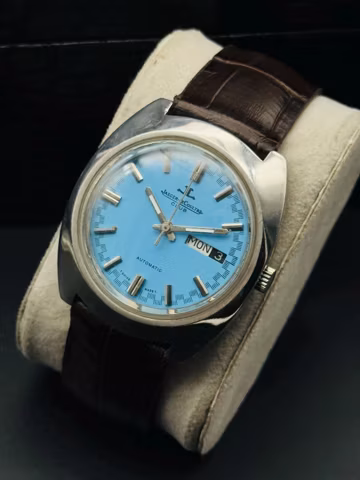 Vintage Jaeger Le-Coultre Club Watch: Swiss Made Automatic, Classic Blue Dial