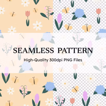 Ditsy Floral Pattern Seamless Small Floral Digital Paper Cute Floral Pattern for Fabric Scrapbook Wrapping Paper Printable Repeat Pattern