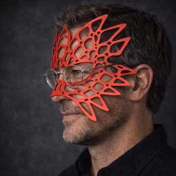 Totem for Eyeglasses - Leather Masquerade Mask