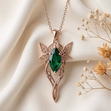 Evenstar Elven pendant | 925 Sterling Silver | Fantasy Elven Nature Inspired | Unique Birthday Anniversary Gift