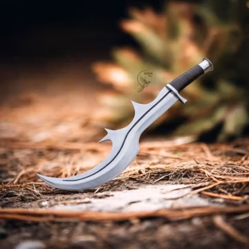Handmade Ngulu Sword Custom African Curved Blade Sickle Sword Short Machete Battle Ready Fantasy Dagger Unique Gift for Men Wall Decor
