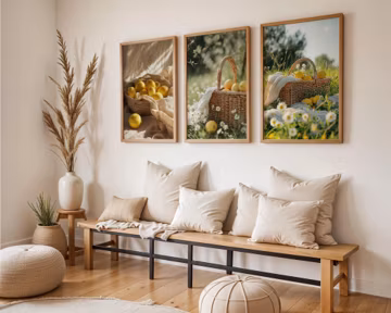 Set of Three | Lemon Wall Art | Kitchen Decor | Summer Prints | Dining Room