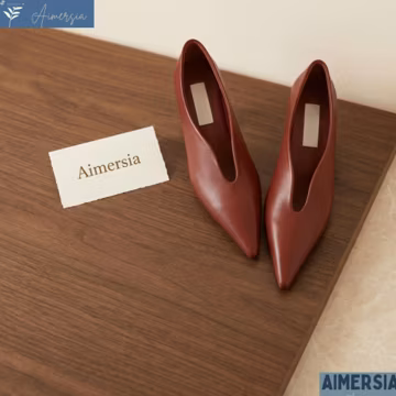 Red Pointed Toe Flats, Minimalist Slip On Shoes, Elegant Low Heel