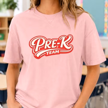 Pre-K Team Shirt Comfort Colors 1717: Pre-K Teacher Group Grade Level Tee