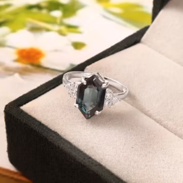 Tourmaline Ring 925 Sterling Silver | Handmade stone Ring | October Birthstone Ring | Dainty Promise Ring Gift for Her | Minimalist Jewelry