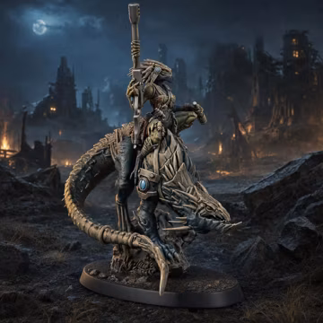 Greater good krooll wild rider | 16k resin miniatures | 28mm 32mm tabletop wargaming | unpainted