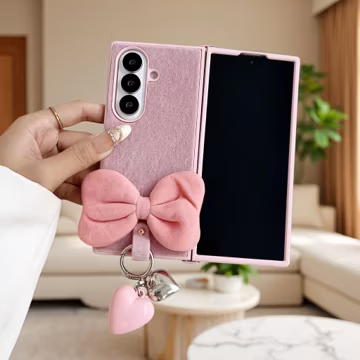 Bow Plush Chain Case for Samsung Z Fold 7 6 5