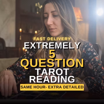 5 Question Tarot Reading, Same Hour Psychic Insight, Love, Career, General