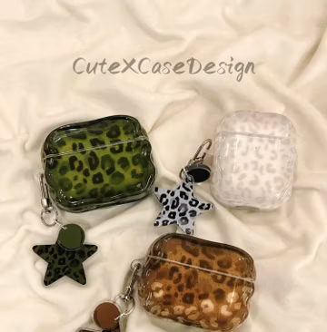 Leopard Print Silicone AirPods Case, Animal Pattern AirPods Pro 2 Case, AirPods Pro Case, AirPods 1 2 3 4 Case, Couple AirPods Case