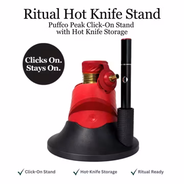 Puffco Peak Click-On Stabilizer with Hot Knife Storage — RitualLock Security
