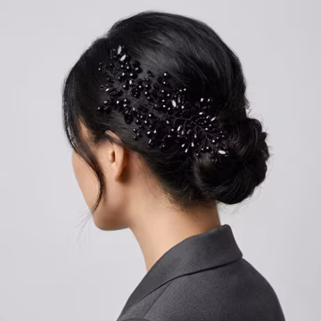 Rhinestone Flower Bridal Headband, Crystal Tiara Hair Accessories