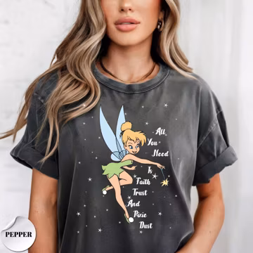 Comfort Colors® Disney Tinkerbell Shirt, Disney Princess Tinkerbell T-Shirt,Disney Matching Tee,Magic Kingdom Shirt,Disney Gift,Gift for Her