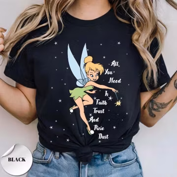 Disney Tinkerbell Shirt, Disney Princess Tinkerbell T-Shirt,Disney Matching Tee,Magic Kingdom Shirt,Disney Gift,Gift for Her