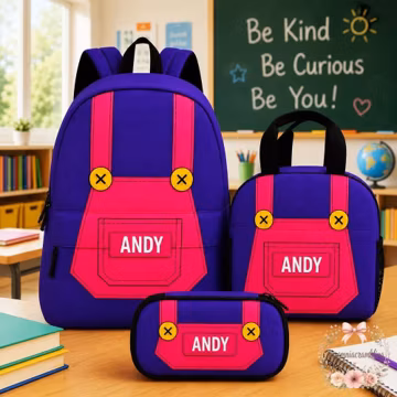 Personalized Digital Circus Jax Backpack Set, Custom Kids School Bag, Name Lunch Box and Pencil Case, Toddler Gift, Back to School 2026