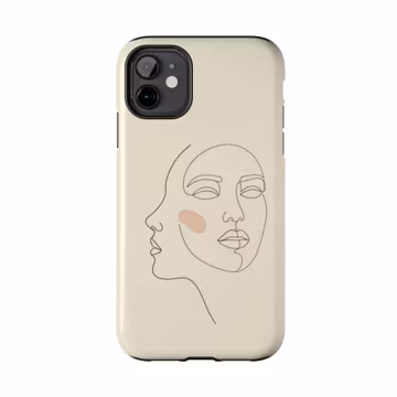 Minimal Line Face illustration Phone Case | Abstract Continuous Line Art