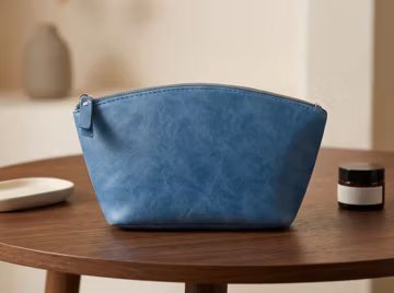 Faux Leather Makeup Bag, Women Cosmetic Pouch, Travel Toiletry Organizer, Zipper Cosmetic Case, Makeup Storage Bag, Leather Cosmetic Pouch