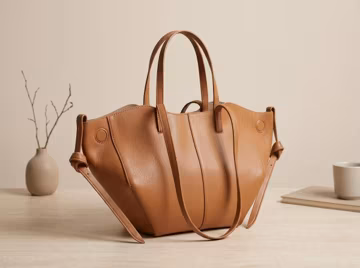 Genuine Leather Tote Bag, Large Leather Handbag, Minimalist Shoulder Bag, Leather Shopper Tote, Everyday Work Bag, Leather Shopper Bag