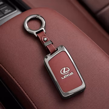 Compatible With Lexus Key Cover Volcano Red Smart Key Case Leather Fob Holder Car Keychain Gift For Driver Accessories For Him