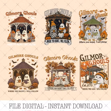 Gilmore Ghouls Halloween Digital Download, Ghost Spooky Season Halloween Png, Ghost Halloween Png, Funny Halloween Kids Png