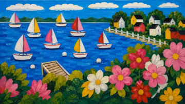 Boats on Sunday. 12”x26” (Digital Download)