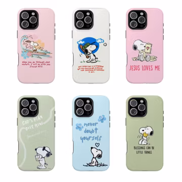 Retro Snoopy Inspirational Quote Phone Case, Cute Dog Cartoon Art Shockproof Cover For iPhone 17 16 15 14 Pro Max, Samsung, Protective Cover