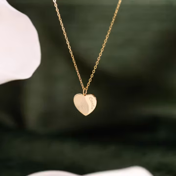 Custom Actual Fingerprint Heart Necklace, Engraved Name Necklace, Signature Sympathy Gift, Memorial Necklace for Her, Heart Jewelry for Mum